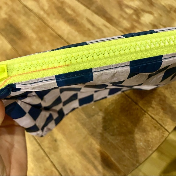 ALOHA Collection Checkered Pouch with Neon Trim; New But Has Flaws From Storage - Picture 8 of 13